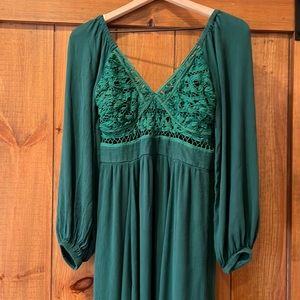 Free people true perfection green maxi HTF